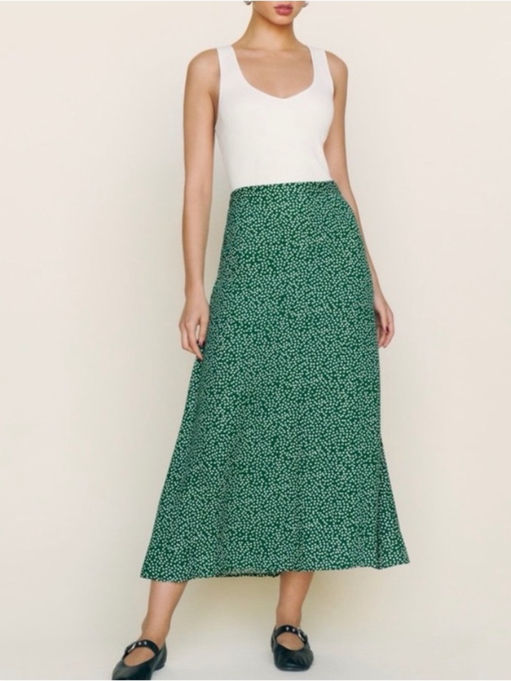 Reformation Bea Bea Ditsy Floral Print Midi Skirt Size 4 Boho Vacation Sexy